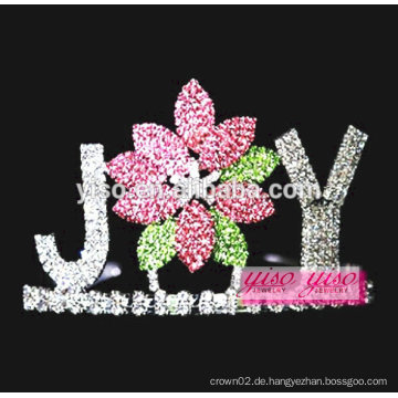 Schmuck und Zubehör benutzerdefinierte farbige Blume Festzug Kristall Tiara